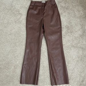 Meshki brown leather pant
